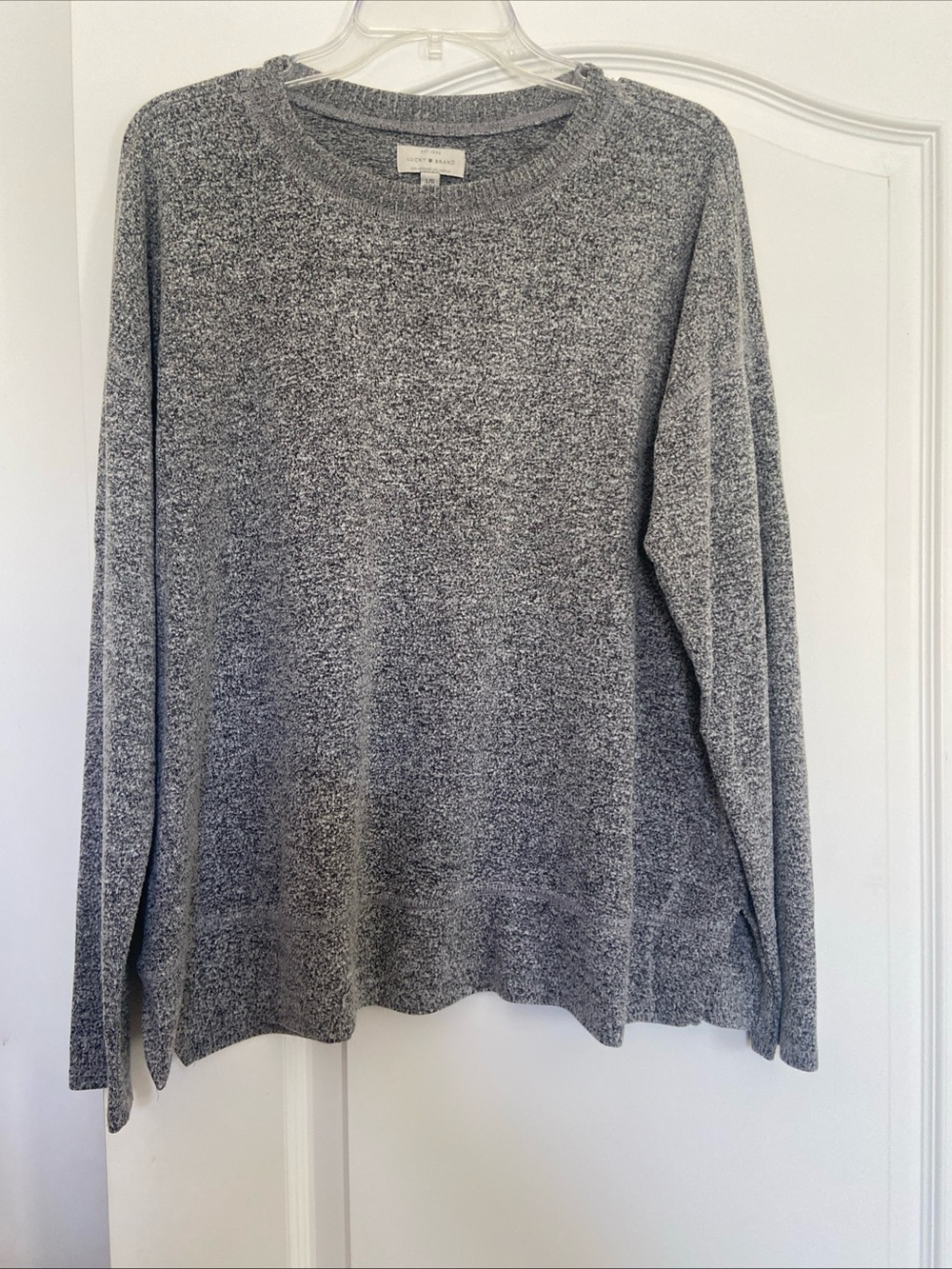 Lucky Brand Gray Marled Crewneck Sweater